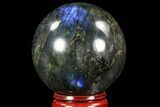 Flashy Labradorite Sphere - Great Color Play #71807-1